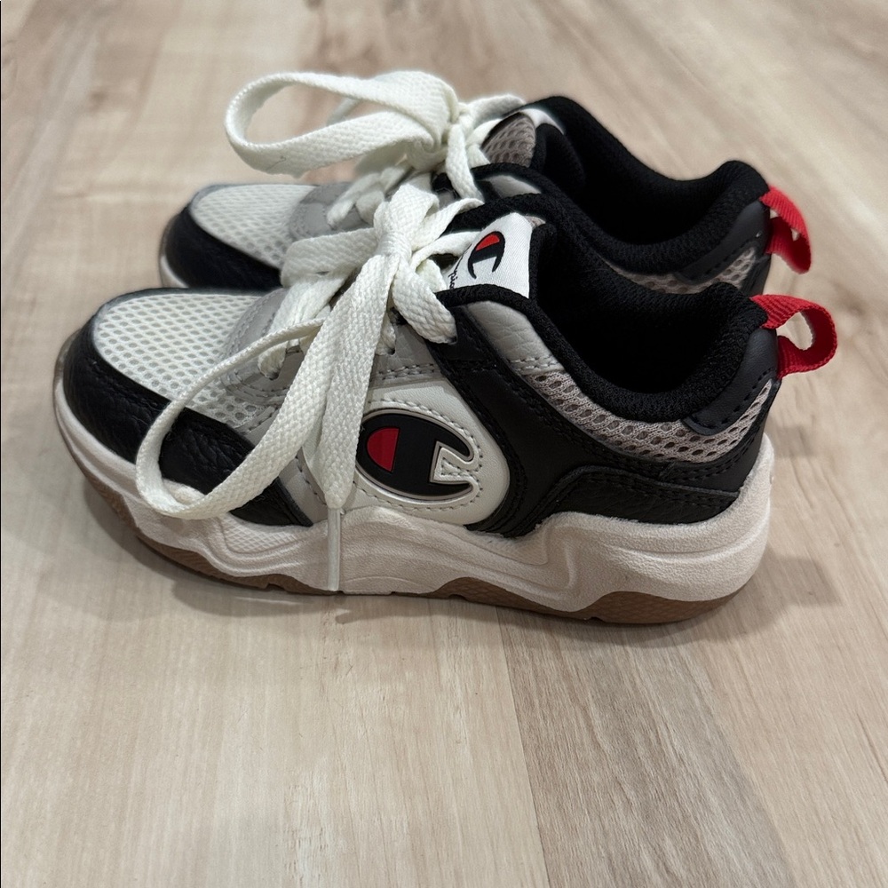 Champion Toddler Boy Black, White, and Red Sneakers